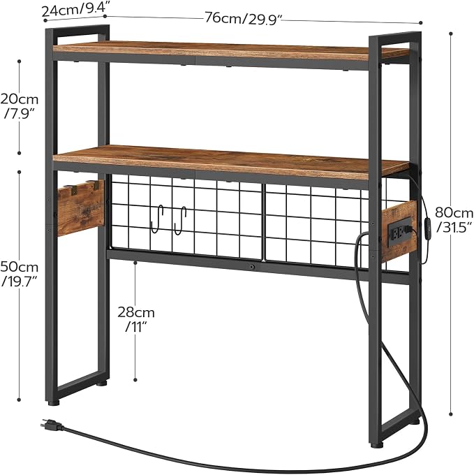 HOOBRO Desktop Bookcase, 2-Tier Desktop Organizer, 29.9" Wooden Office Storage - Image 3