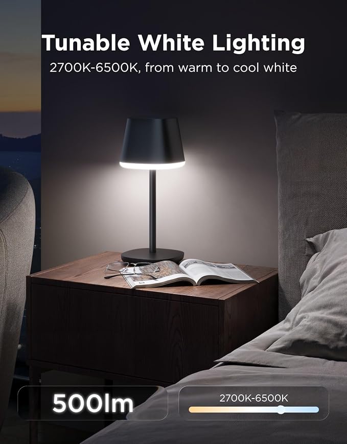 Govee Smart Cordless Table Lamp Classic, RGBIC Rechargeable Table Lamp - Image 4