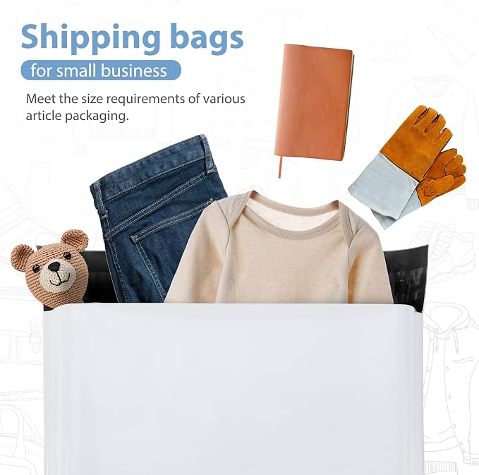 Metronic Poly Mailers 12x15.5 200 Pack White, Medium Size Shipping Bags - Image 4