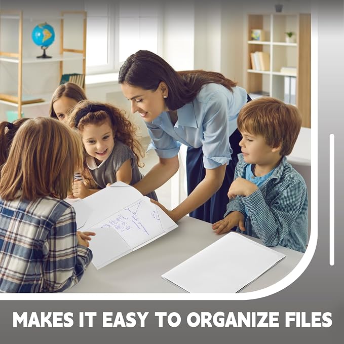Henoyso 36 Pack White Plastic Folders - Image 7