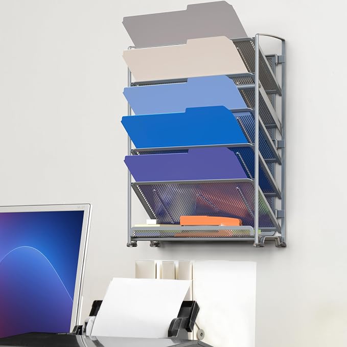 Simple Houseware 6-Tier Wall Mount Document Letter Tray Organizer - Image 2