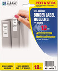 C-Line Self-Adhesive Ring Binder Label Holders, Top Load, 2.25 x 3.63 by C-Line