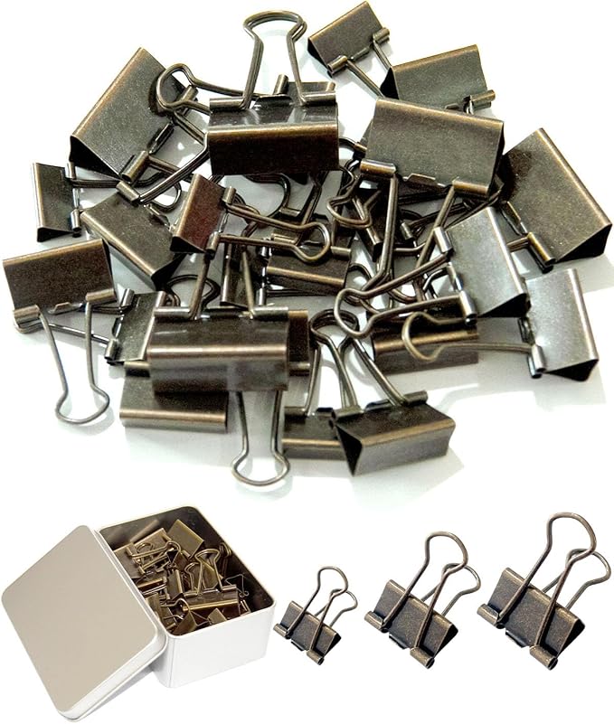 Assorted Binder Clips 0.75/1/1.25in 25-Pack by SHAOUMAN