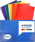 SUNEE Folders with Pockets, Plastic Folders with Pocket, Poly Folder by SUNEE