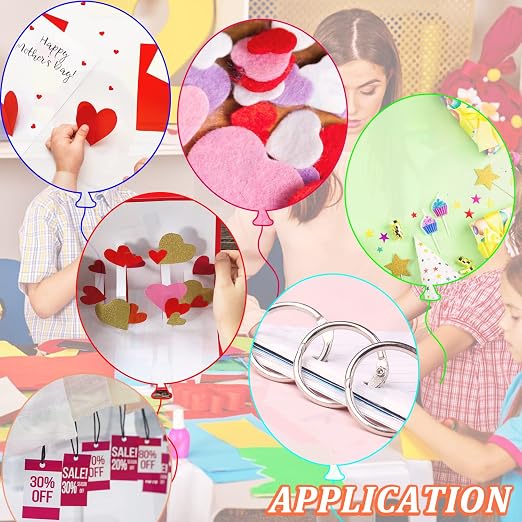 CheeMuii 3 Pieces Metal Handheld Paper Punch Single-Hole Tag Punch Set - Image 7