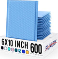 Fuxury Bubble Mailer 6x10" 600 Pack Light Blue, Self-Seal Adhesive Packaging by Fuxury