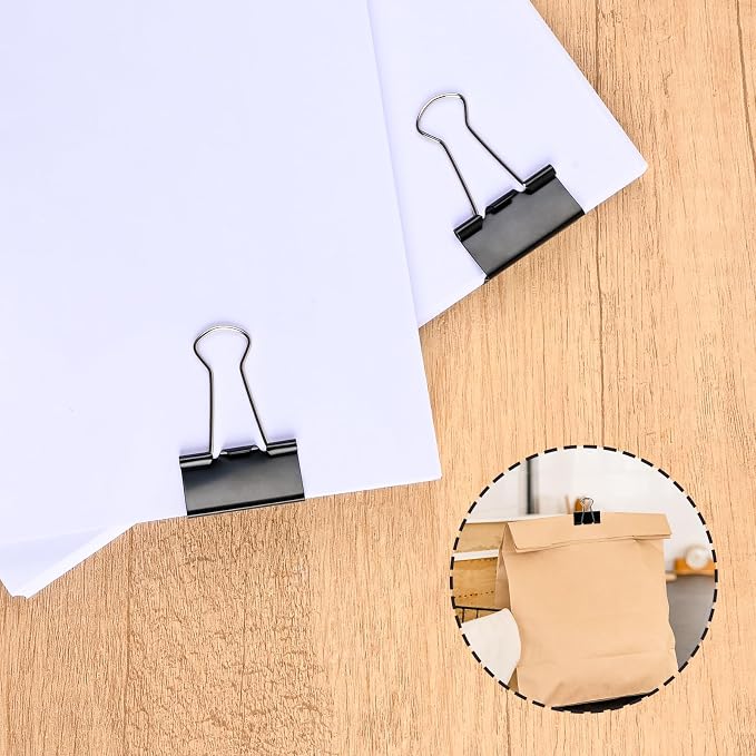 Binder Clips Paper Clamps Assorted Sizes 140 Count, 4 Sizes in One Pack - Image 3