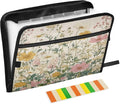 Pink Beige Flowers Accordion File Organizer Expanding Document Folder by Unknown