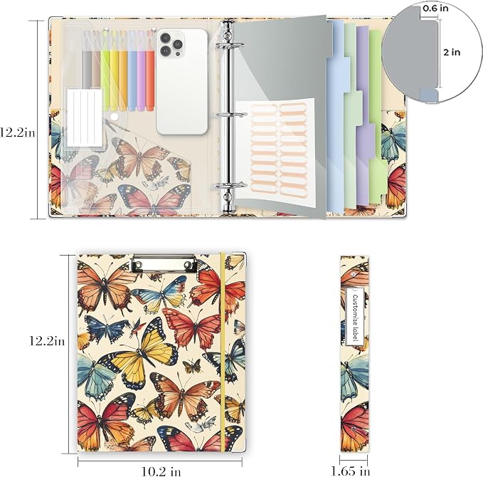 3 Ring 1 Inch Binder Organizer, KLLVE Three Ring Binders - Image 6