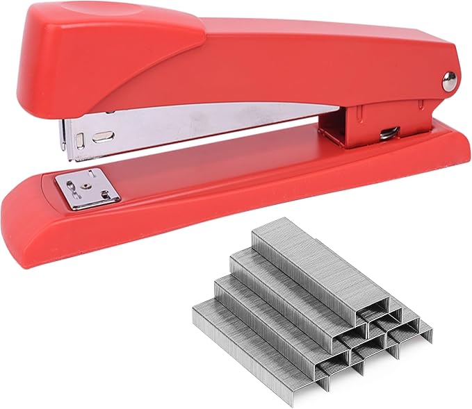 Clipco Red Stapler with 2000 Staples Full Desk Size - Image 4