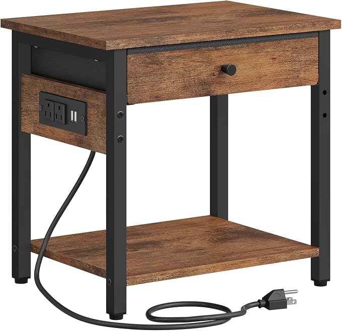 Gewudraw Printer Stand with Charging Station, 2-Tier Under Desk Printer Table - Image 9