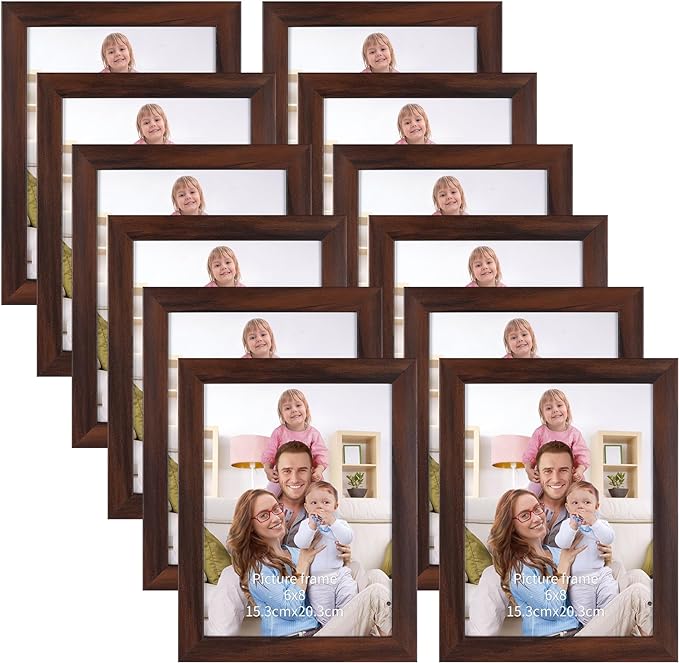 Giftgarden 6x8 Picture Frame Brown 6 x 8 Photo Frames Bulk by Giftgarden