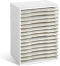 Caydo 15 Slot Paper Organizer Storage, Wood Adjustable Shelves Paper Storage by Caydo