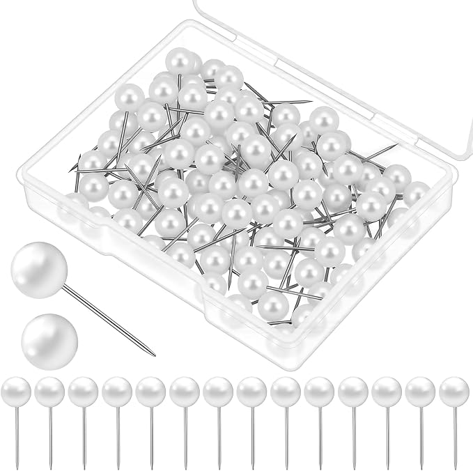 Nogeqi 100PCS Pearl Push Pins, Cute Thumb Tacks by Unknown
