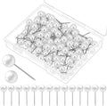 Nogeqi 100PCS Pearl Push Pins, Cute Thumb Tacks by Unknown