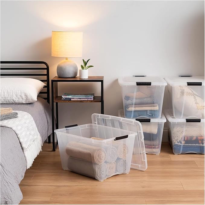 IRIS USA 54 Qt Stackable Plastic Storage Bins - Image 2