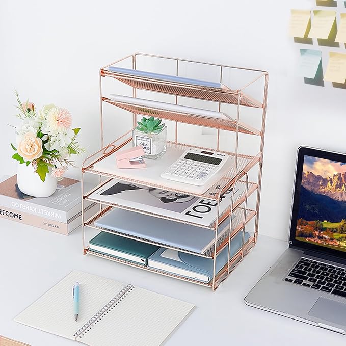 OPNICE Desk Organizers and Accessories, 6-Tier Letter Tray Paper Organizer - Image 6