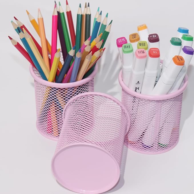 Pen Holder Mesh Pencil Holder Metal Pen Holder Cup Pencil Cup Holder - Image 4