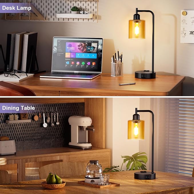 Industrial Touch Nightstand Lamps - Image 6