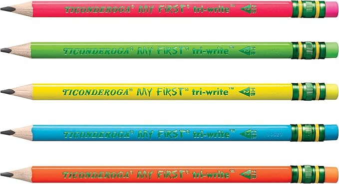 Ticonderoga My First Tri-Write Wood-Cased Pencils, Pre-Sharpened, 2 HB - Image 3