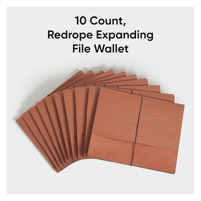 Smead Redrope Expanding File Wallet, Expanding File Organizer, Accordion Folder - Image 2
