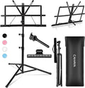 CAHAYA Portable Sheet Music Stand: Dual Use Desktop Book Holder Folding by CAHAYA
