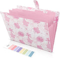 SKYDUE Accordion File Organizer, Floral Expanding File Folders by SKYDUE