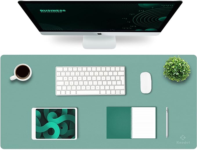 K KNODEL Large Office Leather Desk Mat, Mouse and Keyboard Pad, Computer and by K+KNODEL