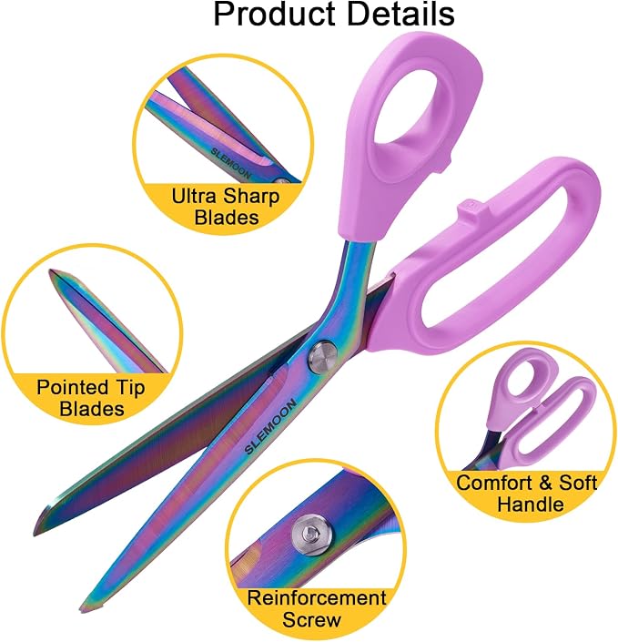 10" Scissors All Purpose, Heavy Duty Office Scissors | Sharp Blades and Comfort - Image 5