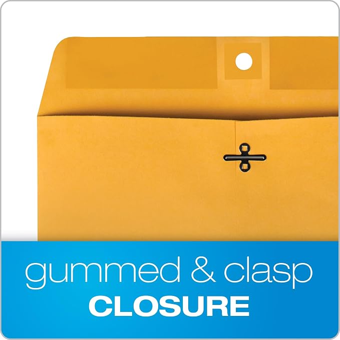 Quality Park 37894 Quality Park Clasp Envelopes, 9-1/4x14-1/2, Light Brown - Image 3