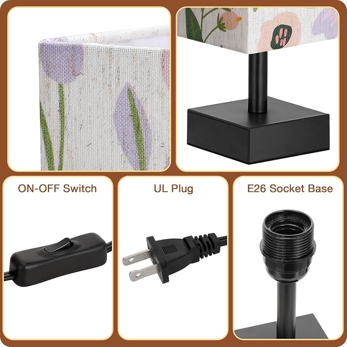 aooshine Flower Table Lamp for Bedroom - Image 6