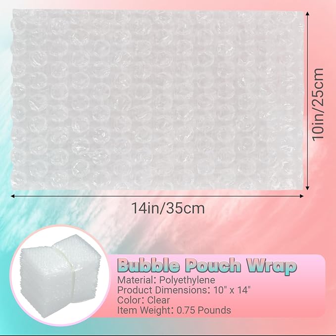 50-Pack 10"x14"Clear Bubble Out Bags - Image 2