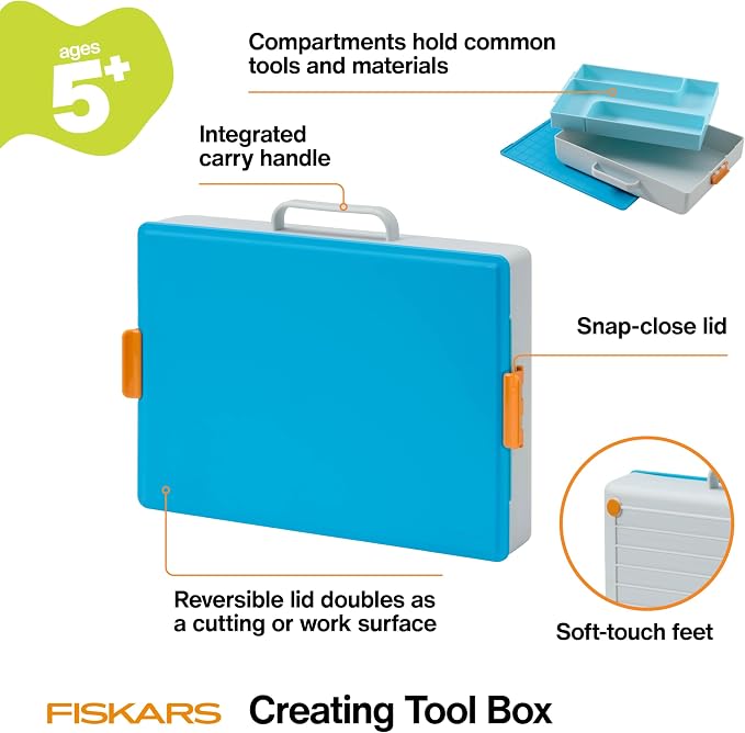 Fiskars Kids Creating Toolbox – Portable Art Storage Organizer - Image 2