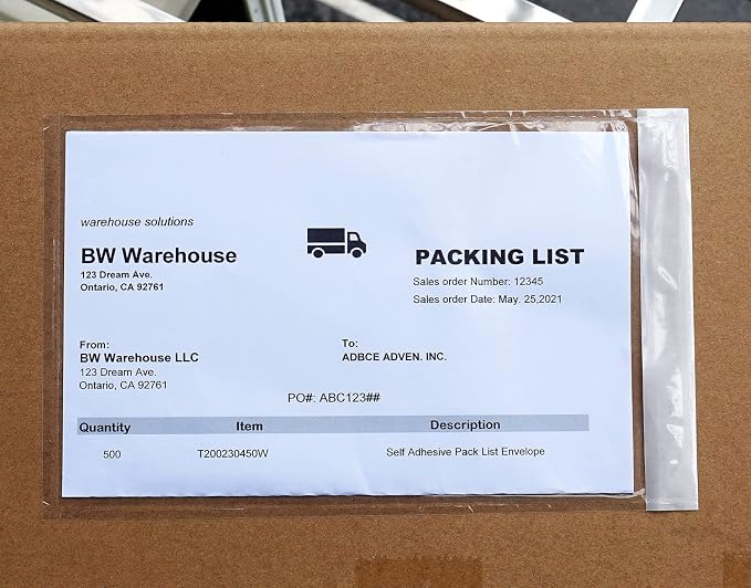 BEUYI Premium 6''x10'' Packing List Envelope, Tailored Size - Image 3