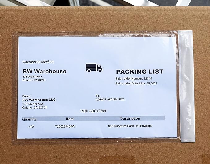 Premium 6''x10'' Packing List Envelopes, Tailored Size - Image 2