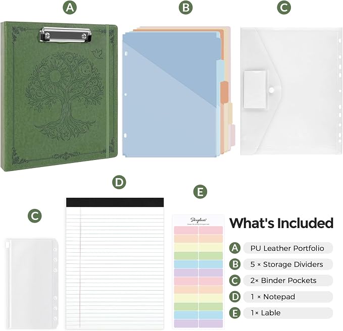 SKYDUE 1 Inch 3-Ring Binder - Image 2