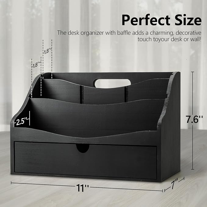Rebee Vision Pine Wooden Mail Organizer - Image 2