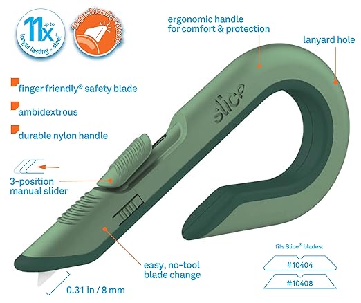 Slice Box Cutter, Heavy Duty Utility Knife, Safe Ceramic Blade Lasting 11x - Image 2