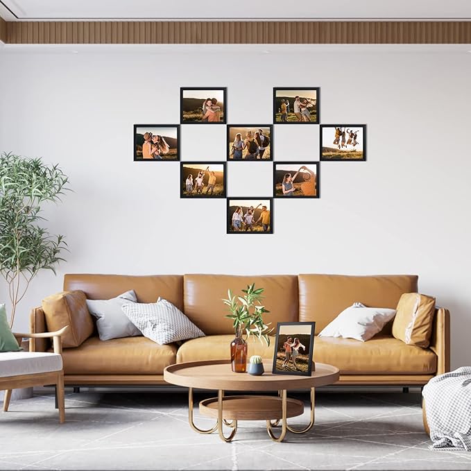 Giftgarden Black 8.5x11 Picture Frame Set of 12, Wall or Tabletop Display - Image 5