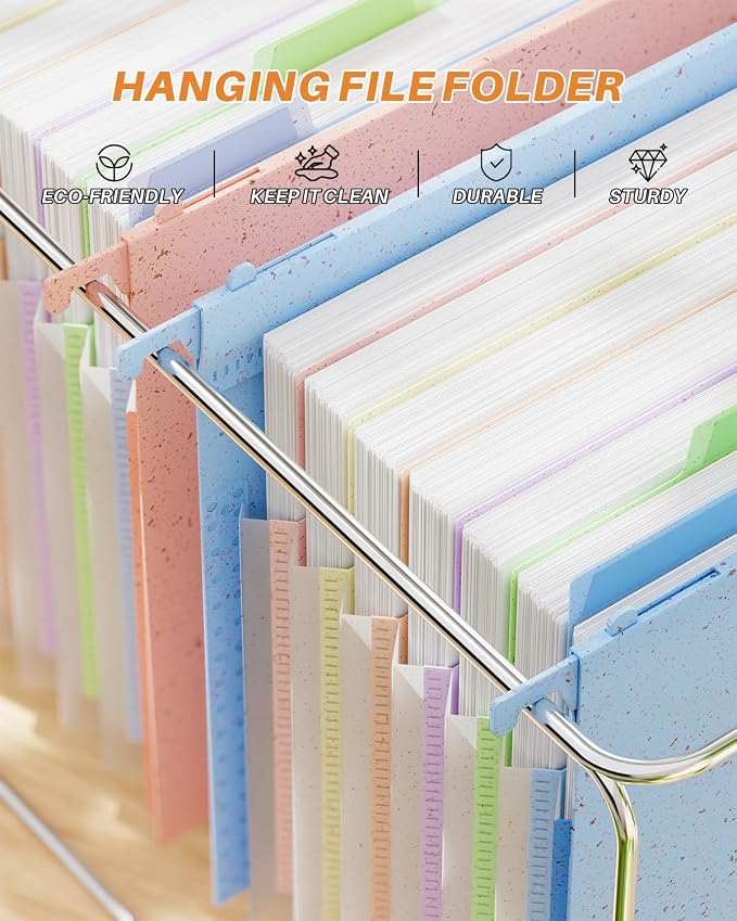 Ansook Legal Size Hanging File Folders, 7 Pockets 1.2" Accordion File Organizer - Image 2