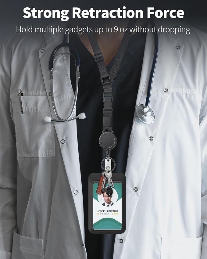 Uniclife Retractable Adjustable Lanyard Heavy Duty Neck Lanyard - Image 2