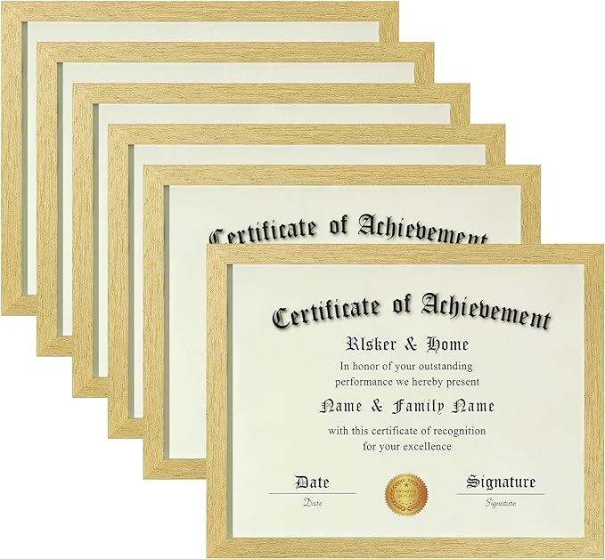 ELSKER&HOME 8.5x11 Certificate Frame 6 Pack by ELSKERHOME