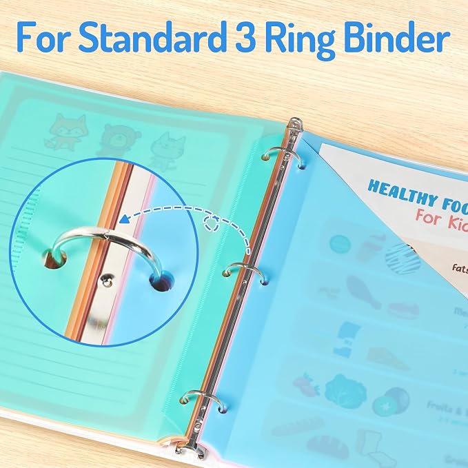 Forvencer 8 Count Dividers for 3 Ring Binder, 8 tabs Binder Dividers - Image 6