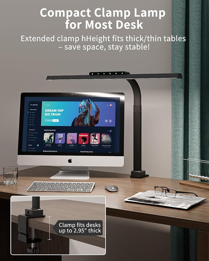 LED Desk Lamps for Home Office, 24W Bright Eye-Caring Light - Image 5