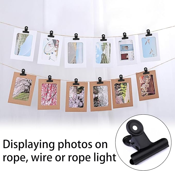 50 Pcs Metal Bulldog Clips, 0.87 Inch Hinge Clips - Image 4