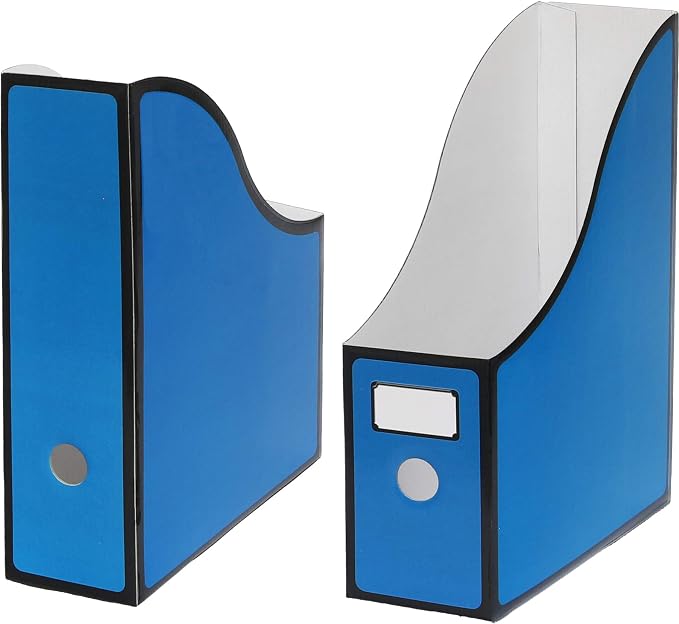 Simple Houseware 6-Pack Magazine File Holder Box, Foldable Cardboard Organizer - Image 4