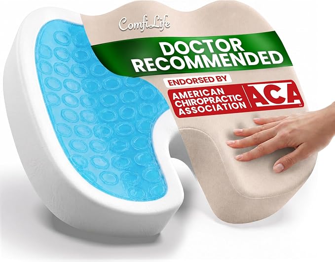 ComfiLife Premium Gel & Memory Foam Seat Cushion – Doctor Recommended Office by ComfiLife
