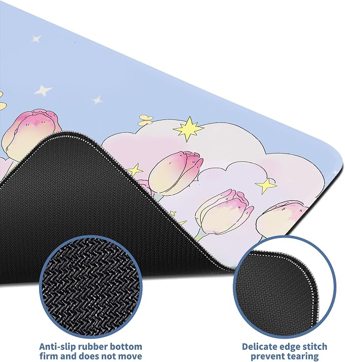 Kawaii Flower Mouse Pad Large Desk Mat Extended Keyboard Mouse Pad Cute XL - Image 4