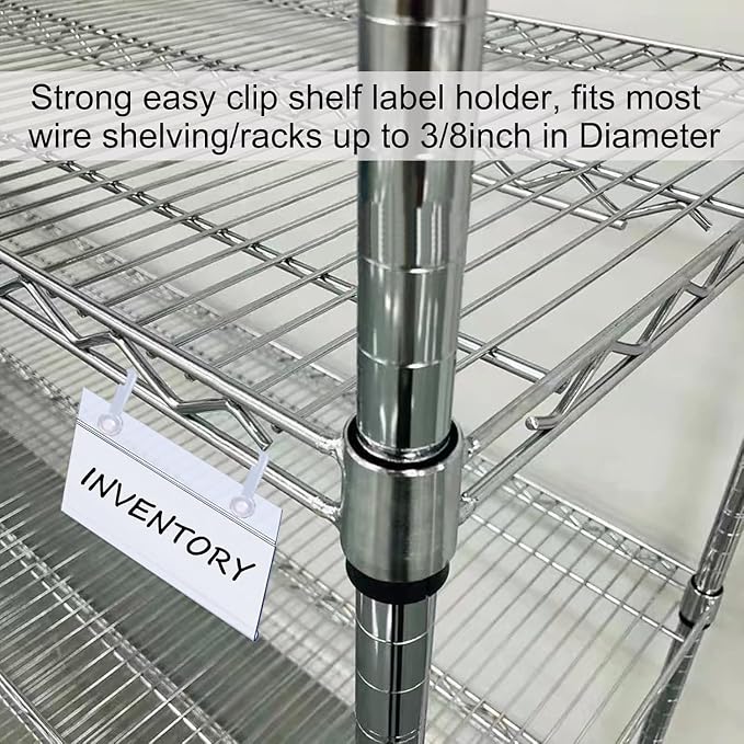 ChanQnTon Plastic Shelf Labels, 3.94 * 1.57inch 60pcs Label Holders - Image 5