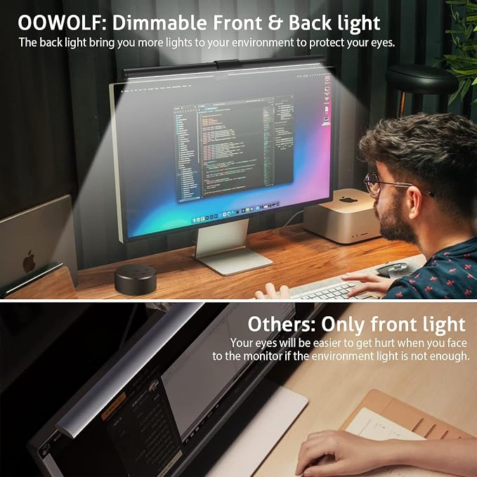 OOWOLF Monitor Light Bar with Remote, Ra95 Computer Monitor Lamp - Image 8
